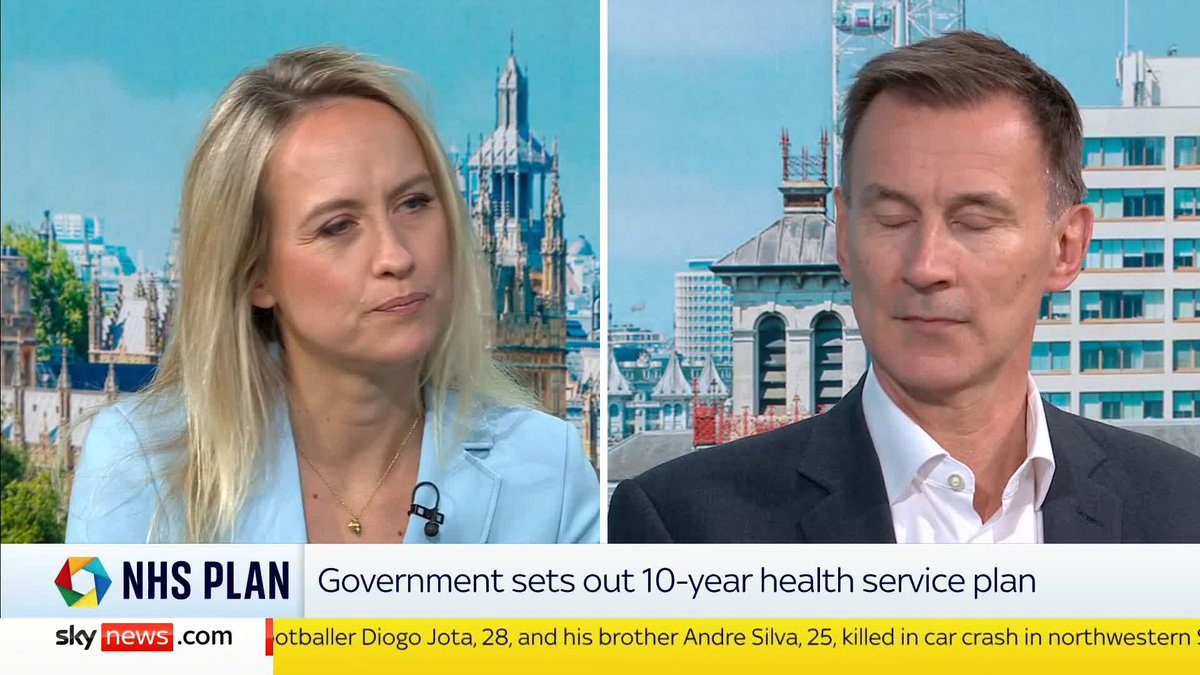 "We could do a lot worse than Rachel Reeves" Former Tory Chancellor Sir Jeremy Hunt MP tells Sophy Ridge that the financial markets are worried that the government could end up being run by "out of control Labour MPs." 📺 Sky 501 and YouTube