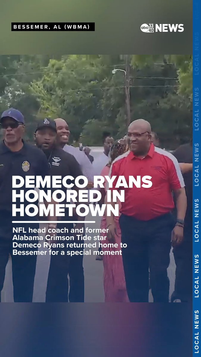 Today was an emotional and joy filled day for the city of Bessemer, as hometown hero and Bessemer legend Demeco Ryans was honored with a street named in his honor. #news #alabama #sports