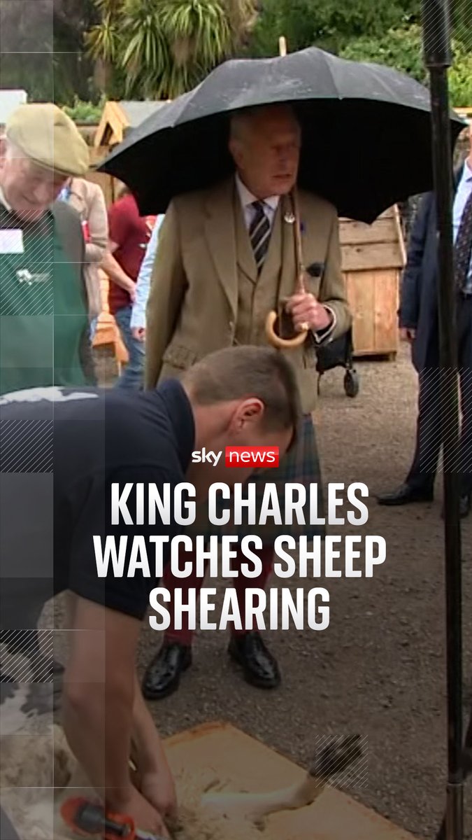 King Charles visits Campbeltown in Scotland - speaking to stall holders and community farming representatives as he watched a traditional sheep-shearing demonstration. Latest royal news ➡️