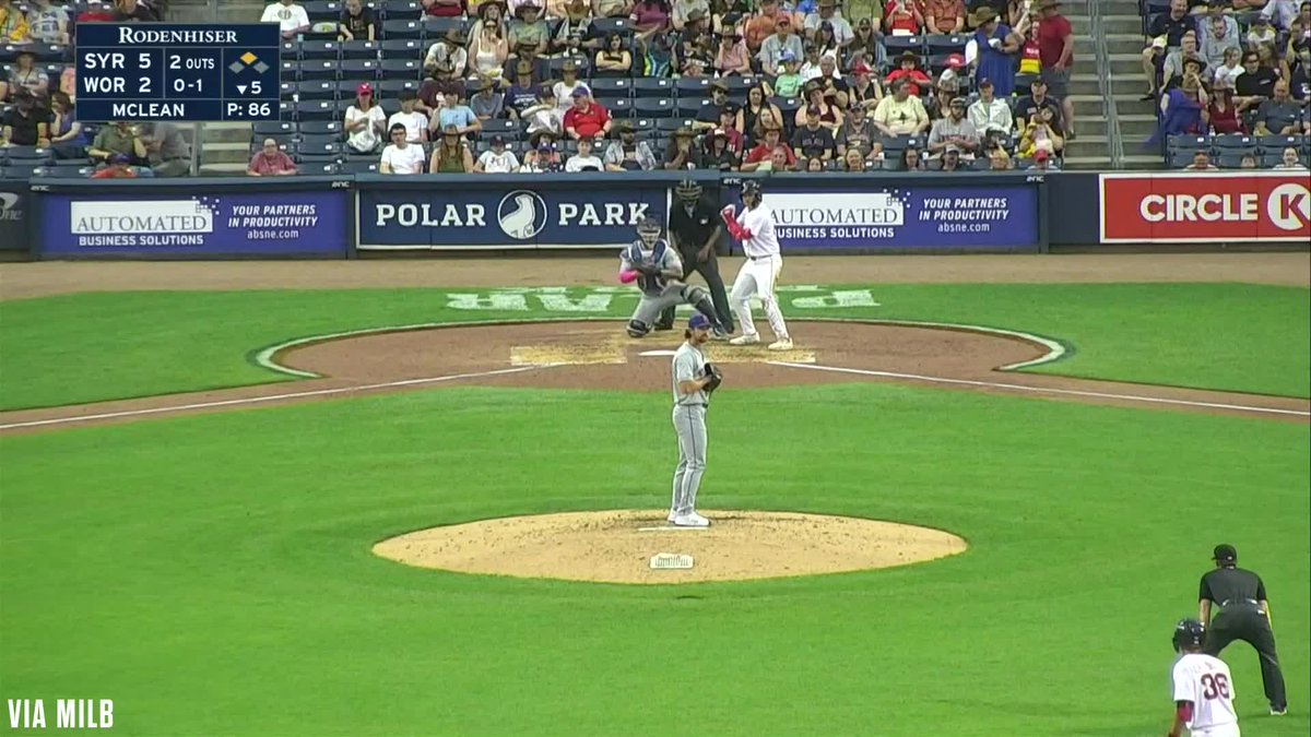Francisco Alvarez celebrated after winning an ABS challenge with Triple-A Syracuse 😂