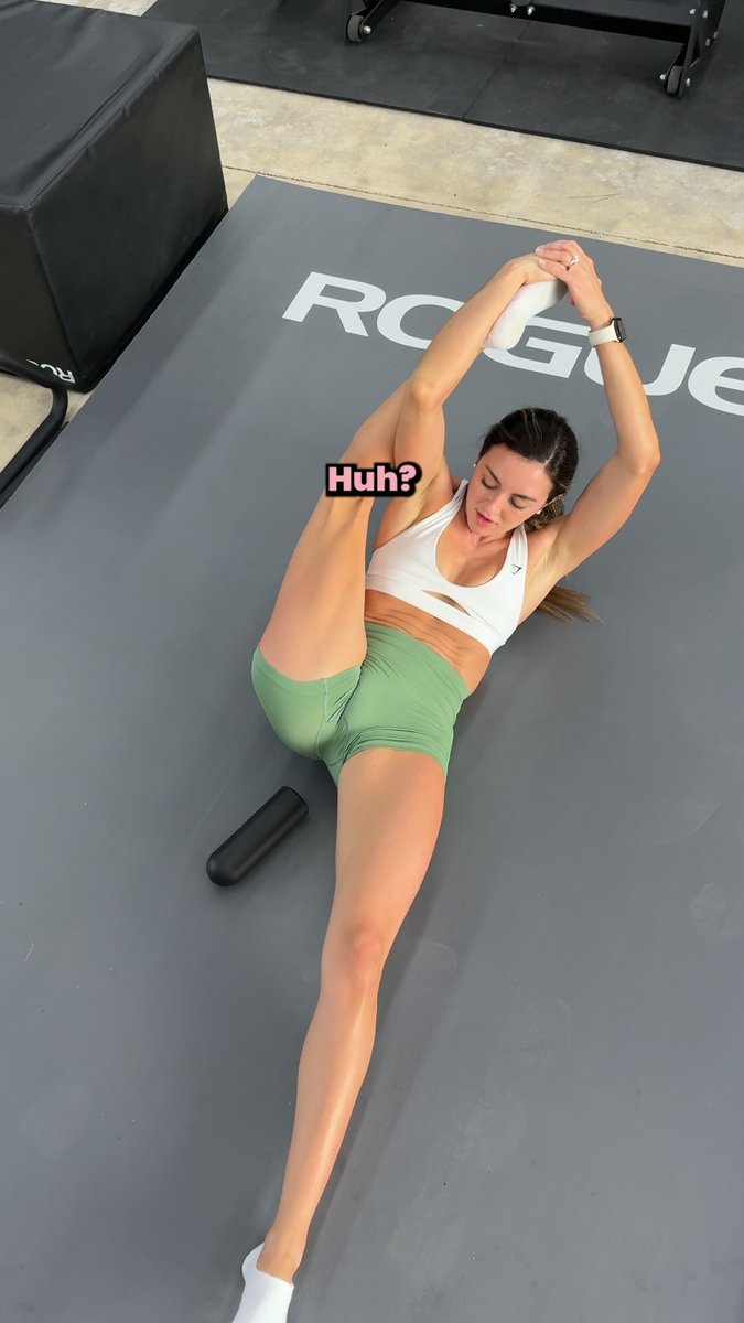 What does he expect? I'm busy stretching!