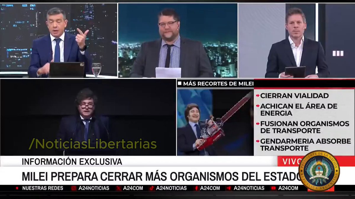 🔴MÁS MOTOSIERRA DE MILEI ✅Antes de las elecciones se RECORTARÁN ORGANISMOS y EXPULSARÁN ÑOQUIS Javier Milei