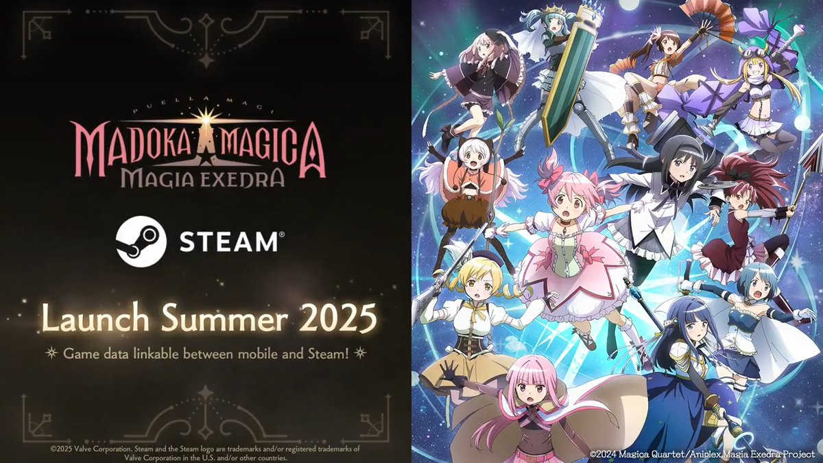 ✦•┈┈┈┈ •✶• ┈┈┈┈•✦ Steam Version Launching Summer 2025! ✦•┈┈┈┈ •✶• ┈┈┈┈•✦ Game data linkable between mobile and Steam!✨ Add to your Steam wishlist here!🔗 #madoka_exedra