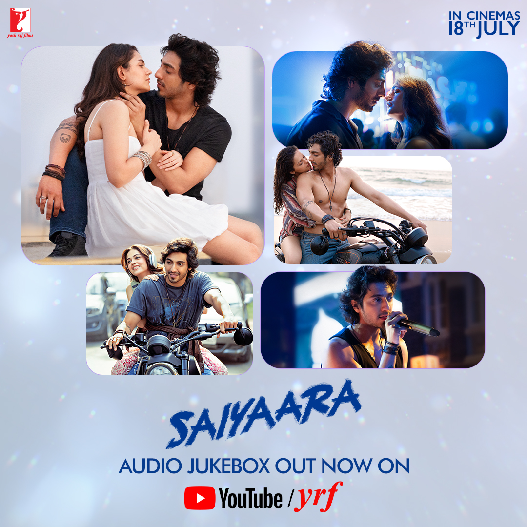 Songs that sound like love letters and stolen glances 💌 Saiyaara Audio Jukebox, out now! #Saiyaara releasing in cinemas on 18th July.