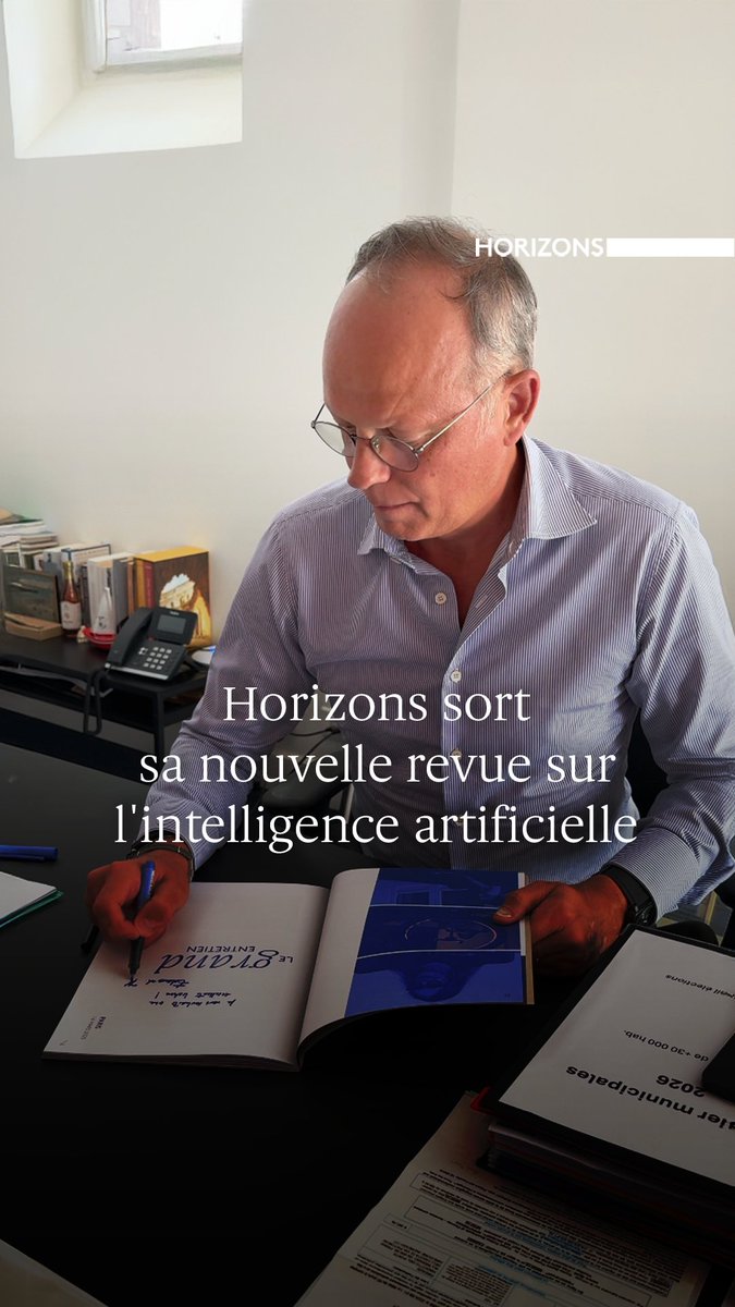 Horizons sort sa nouvelle revue consacrée à l'intelligence artificielle ! Chacun de nos adhérents recevra prochainement son exemplaire (merci les petites mains du QG 😇). Pour la recevoir et réfléchir ensemble aux grand sujets qui comptent pour notre pays, rejoignez #Horizons !