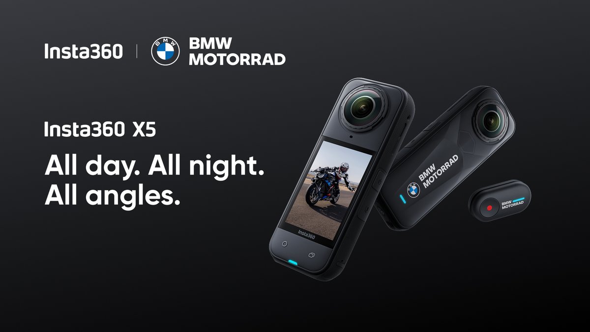 GIVEAWAY LIVE 🗣️ Introducing the new Insta360 X5 BMW Motorrad Edition: 🎥 8K 360 footage 🎒 Exclusive BMW Motorrad accessories 🕹️ Mini Remote for control on the go 🔋 New Ultra Battery with 3+ hours runtime & headset integration WIN ONE 🚨 1. Follow Insta360 2. Like and RT this post 3. Reply with where you'd go with your very own X5 BMW Motorrad Edition Winner drawn July 18.