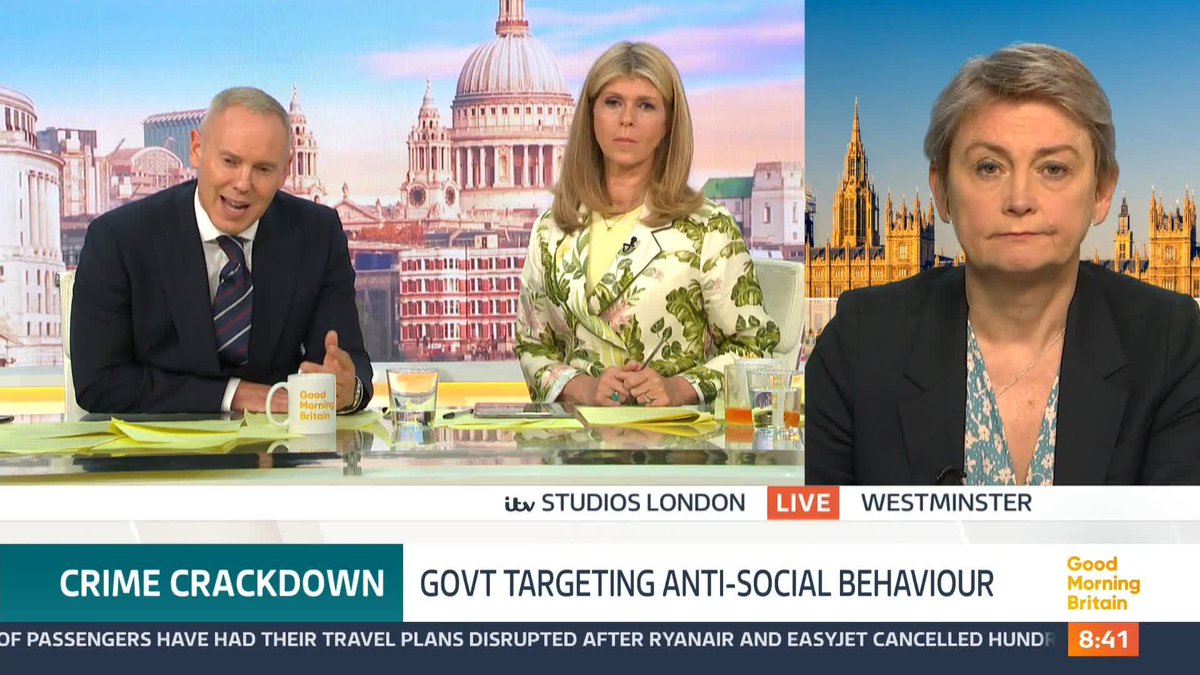 'You can't say how many people are here illegally, can you?' @robbierinder and Kate Garraway challenge the Home Secretary about information that has emerged today that points out how governments have 'failed to gather basic information' of overstayed visa numbers.