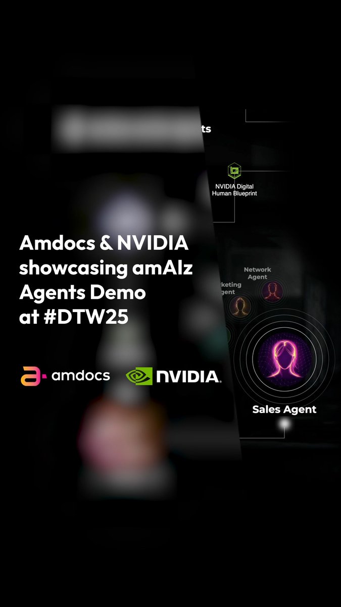 This year at DTWIgnite Amdocs with NVIDIA, presented an experience Zone of our amAIz Agents. Here's a glimpse into the demo with our Telco-Grade GenAI Agents. 🔗