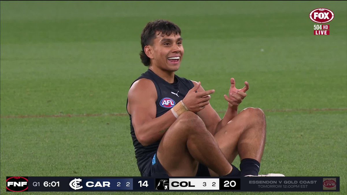 Motlop hits the Diogo Jota celebration 🎮 ❤️ 📺 Watch #AFLBluesPies LIVE on ch. 504 or stream on Kayo: ✍️ BLOG 🔢 MATCH CENTRE