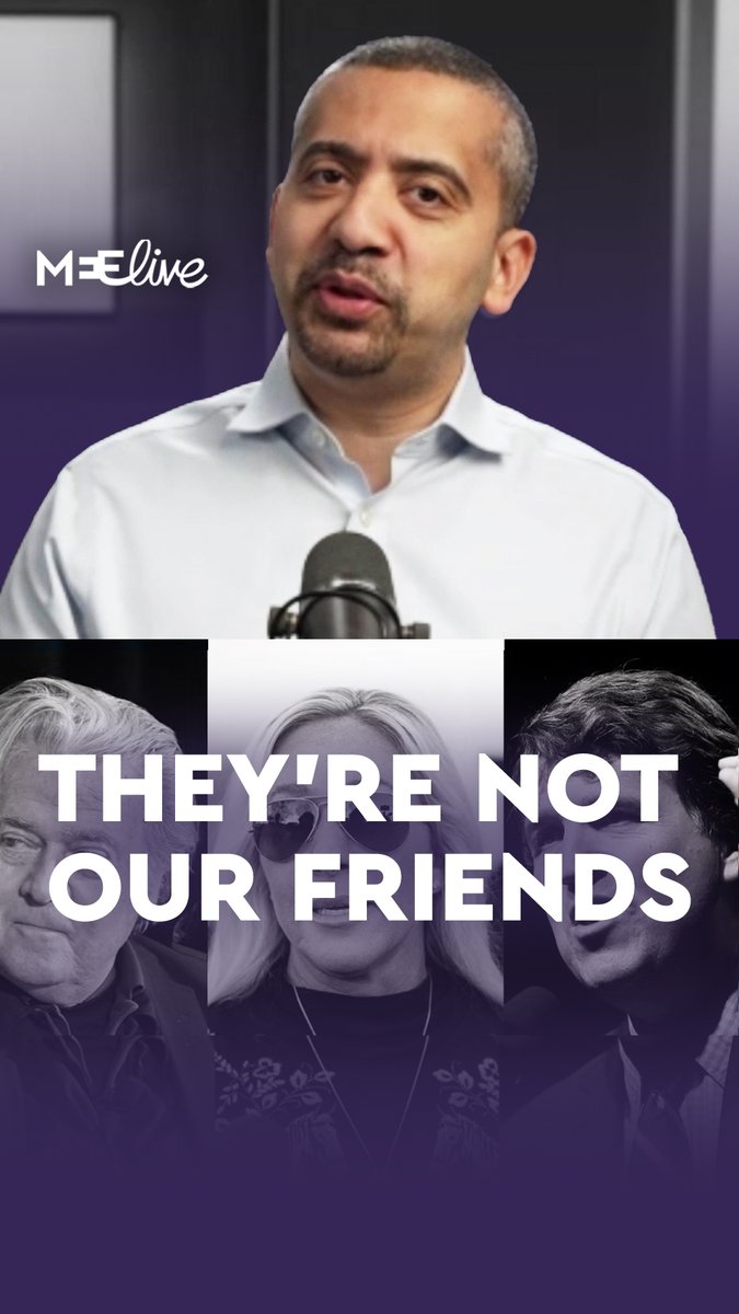 “Be careful what alliances you make” In an interview with MEE LIVE, Mehdi Hasan tells Mohamed Hassan there is a shift on the MAGA right when it comes to criticism of Israel and US foreign policy, but it’s not because they believe in justice or Palestinian freedom
