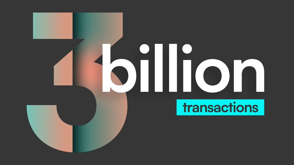 1 chain 2 years 3 billion transactions Cheers to many billions more 🎉
