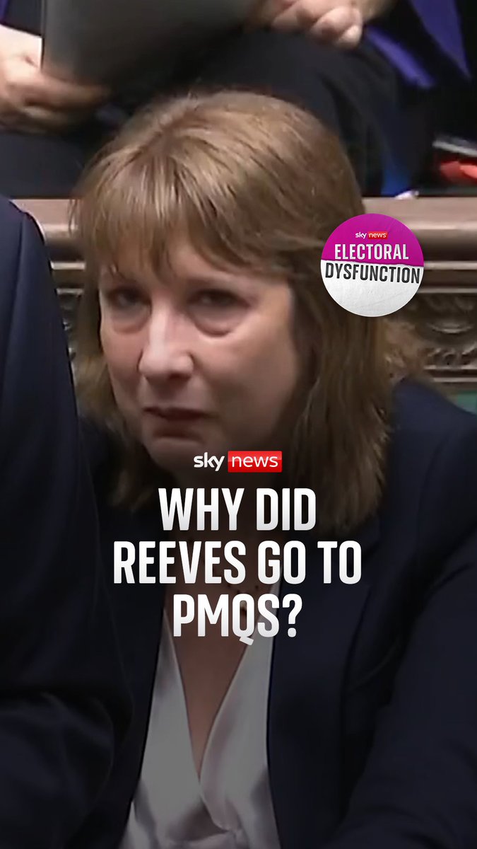 Why did Rachel Reeves go to PMQs? Harriet Harman tells Beth Rigby and Ruth Davidson about the optics the Chancellor will have considered before the appearance. #ElectoralDysfunction 🎧 📺