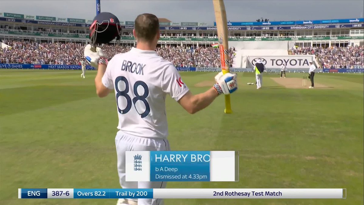 Harry Brook's wonderful innings comes to an end 🙌 Akash Deep gets the much-needed breakthrough for India 🇮🇳