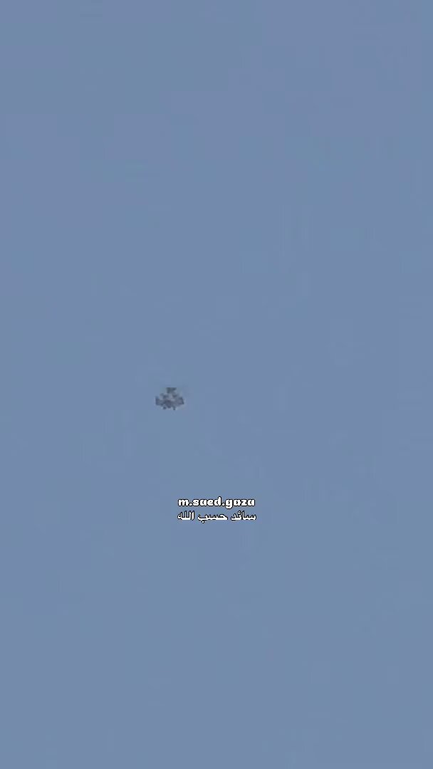 An Israeli AH-64 Apache attack helicopter is spotted working the terrorists who are still in east of Gaza City.