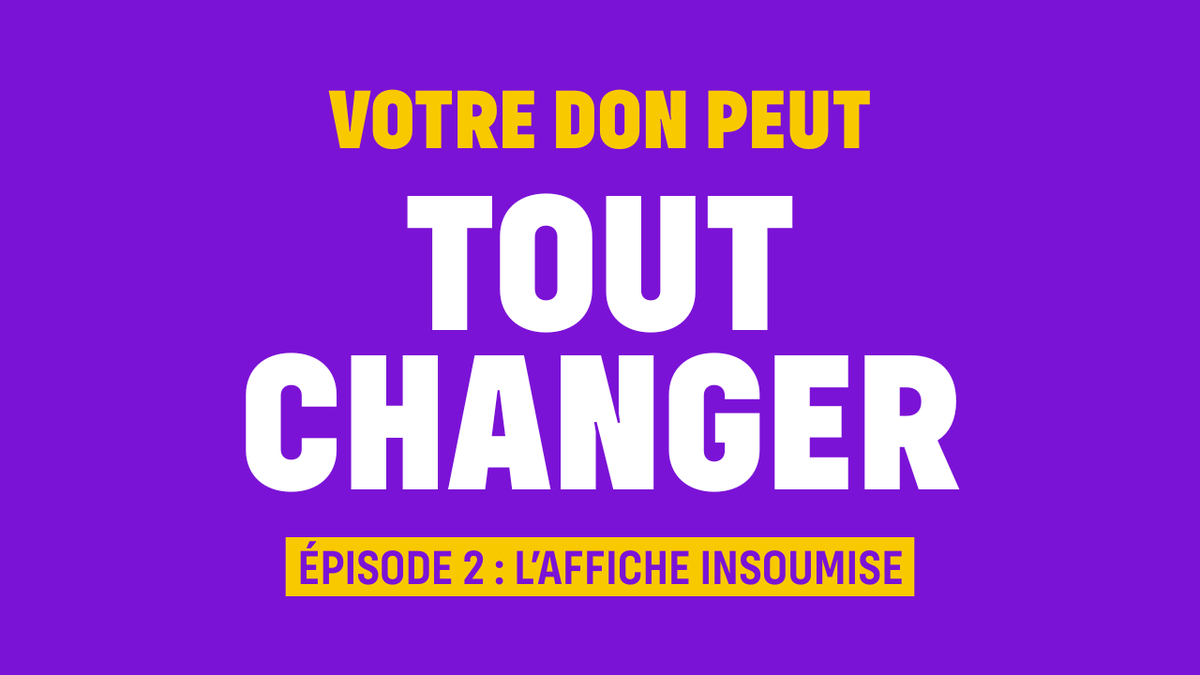 🔴 Cette affiche nous permet de diffuser nos idées et de recruter de nouveaux militants... Et tout ça grâce à vous ! ✅ Pour nous soutenir : #FranceInsoumise