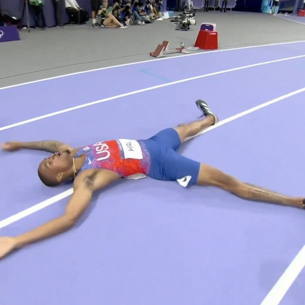 One of the BEST track comebacks you’ll ever see! 😱 Quincy Hall is back on the track this weekend at the Pre Classic on NBC &amp; Peacock.