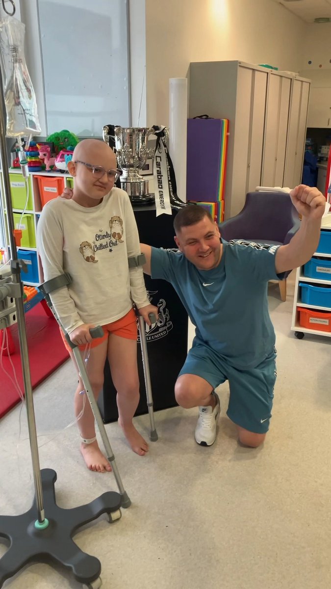 #NUFC is for everyone 🖤🤍 We've taken the Carabao Cup out to our communities this week, including a very special visit to Newcastle Hospitals Charity