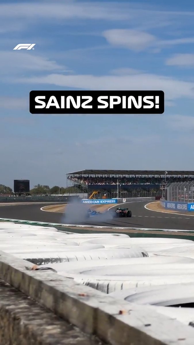 Carlos's FP2 spin: The trackside edition 🎥 #F1 #BritishGP