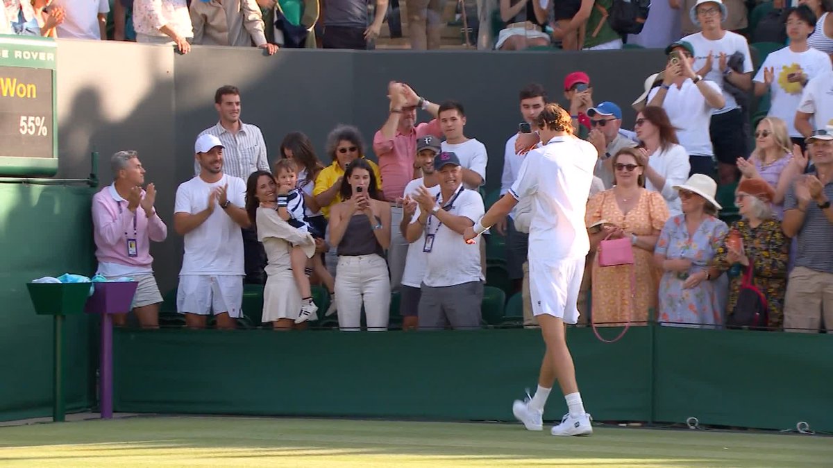 Nicolas Jarry sharing the moment with his family ๐ #Wimbledon