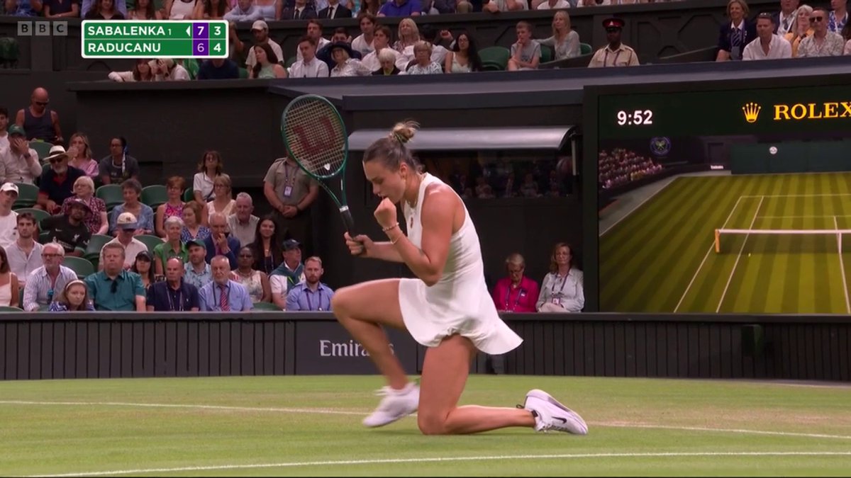 🗣 "The quality of the tennis!" 😮💨 World number one Aryna Sabelenka has raised her game to another level on Centre Court ✨ #Wimbledon