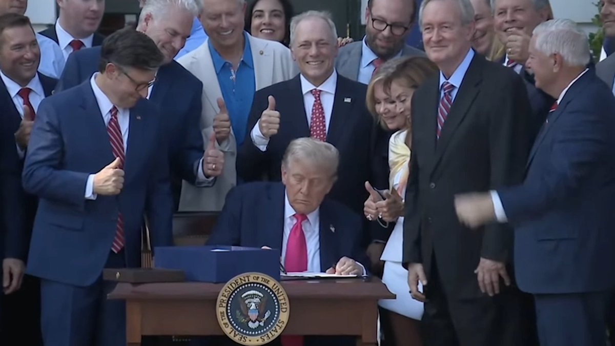 Trump has signed his budget bill, which includes a $1 trillion Medicaid cut, into law. (He promised to veto Republican bills that include Medicaid cuts 2 months ago)