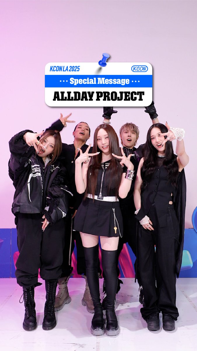 [#KCONLA2025] First step on the global stage — ALLDAY PROJECT at KCON LA 2025. 🔥 stages — only at KCON LA 2025. Be there to witness their beginning. Their first global step begins at KCON. 📍M COUNTDOWN STAGE 🗓️ AUG 3 (SUN) - ► Get your Ticket Now! 🔗 - 📌 Ticket Info 🔗 🎟️ KCON EXPRESS / FAST PASS 🔗 - ✅ For more information about KCON, visit Mnet Plus APP and ✅ KCON에 대한 더 많은 정보는 Mnet Plus 앱과 확인하세요! - KCON LA 2025 AUG 1-3 Arena, LA Convention Center Let's #KCON