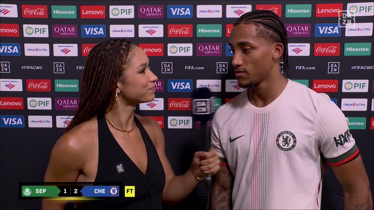 🔵 Debut night for João Pedro! The young forward made his first Chelsea appearance tonight. Hear what he had to say post-match in his first interview 🎙️