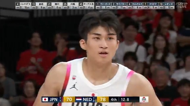 飛び出してきた💪#湧川颯斗 初代表‼果敢なプレーで初得点‼ 🏆日本生命カップ2025(東京大会)🏀 #バスケットボール #男子日本代表 🇯🇵#日本 vs #オランダ🇳🇱 ▶️視聴はコチラ #バスケットLIVE ライブ/見逃し配信中📡 日本バスケットボール協会(JBA) バスケットボール日本代表 #AkatsukiJapan