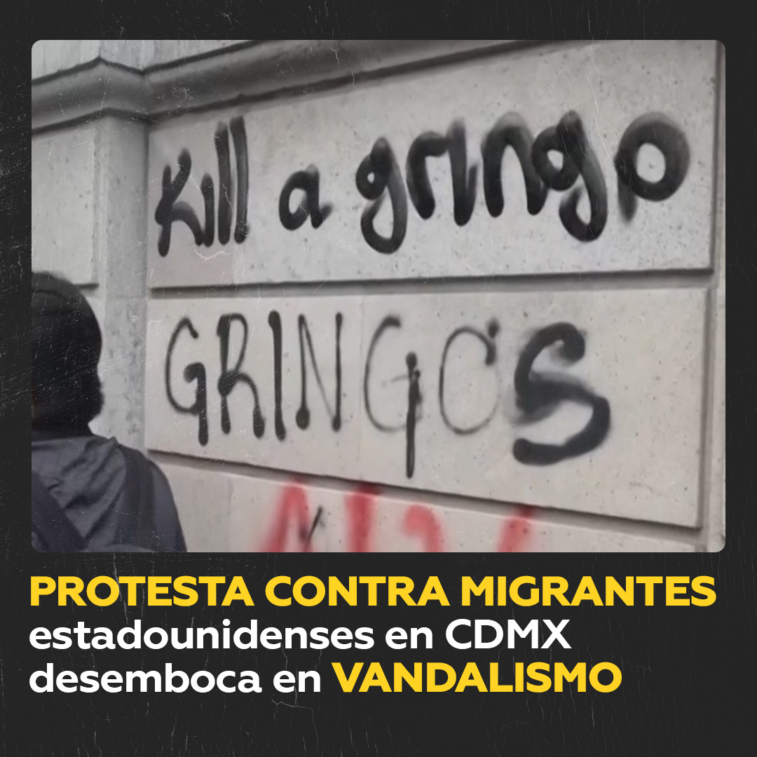 🪧🇲🇽Protesta contra migrantes estadounidenses en CDMX Mexicanos salieron a protestas en Ciudad de México en contra de la presencia de extranjeros, en su mayoría de EE.UU., por el alza de precios de la vivienda y el problema de la gentrificación. 👉