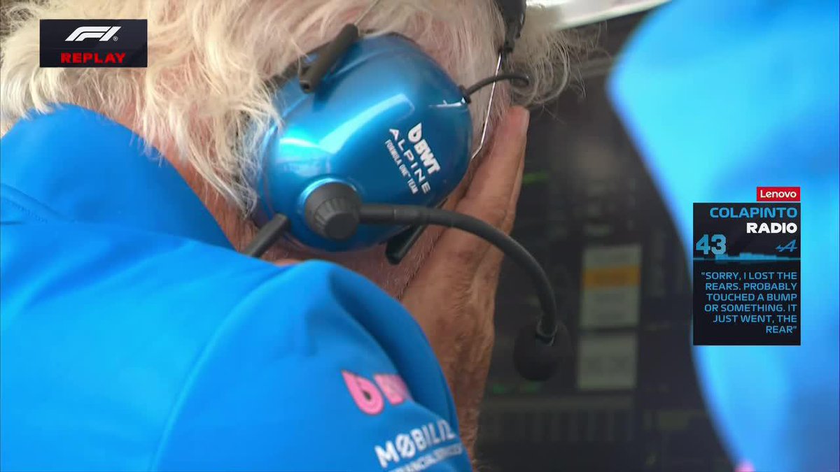 La reacción de Flavio Briatore tras el choque que dejó fuera de la clasificación a Franco Colapinto 😔