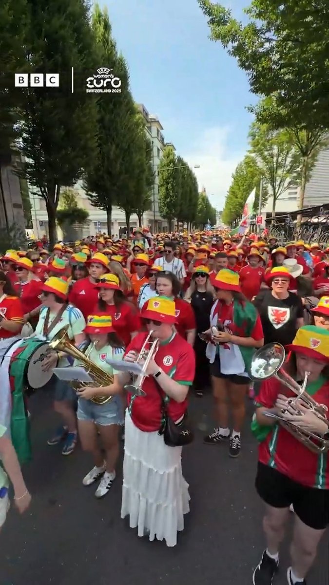 The Wales fans really know how to get behind their team! 🤩🎊 #WEuro2025 #BBCFootball