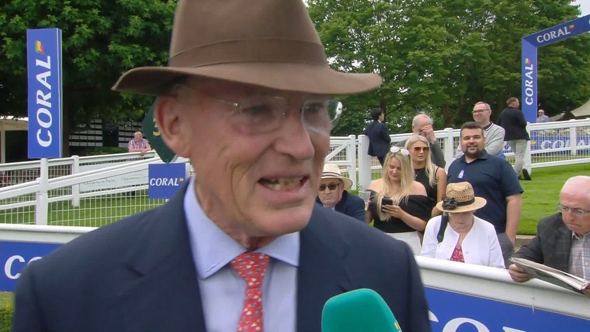 "I did warn you before it could be a messy race, I think I was correct!" Trainer John Gosden spoke to @mcyeeehaaa after Ombudsman's was beaten by Delacroix in the Coral-Eclipse