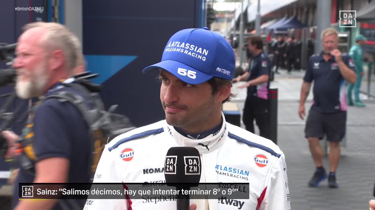 Carlos Sainz confía en remontar y escalar posiciones desde la 10ª posición 🗣️ "Solemos ir mejor en carrera. Hay esperanzas de ir para delante" #BritishDAZNF1 🇬🇧