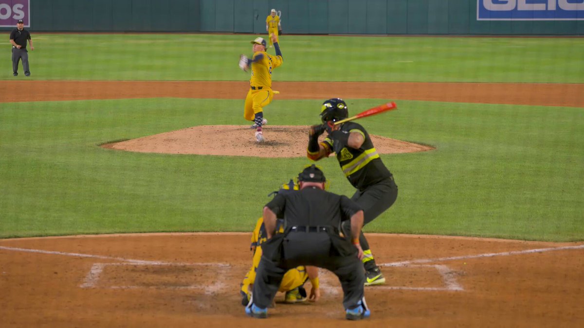 One of the best plays you'll EVER see from a catcher 🤯 The Firefighters learned the hard way not to steal first with Bill LeRoy behind the dish 🍽️