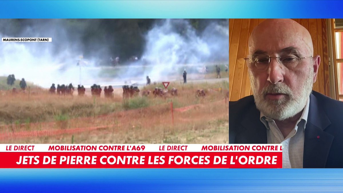 Le général Bertrand Cavallier, expert sécurité, sur les tensions en cours lors de la manifestation contre la construction de l'A69 : «Il est très difficile d'appréhender les manifestants car le terrain est très vaste», dans #PunchlineWE