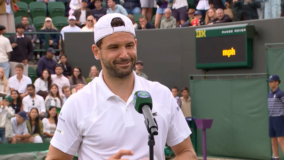 "I'm just full of joy and gratitude." Grigor Dimitrov reflects on the journey to reaching 💯 Grand Slam wins #Wimbledon