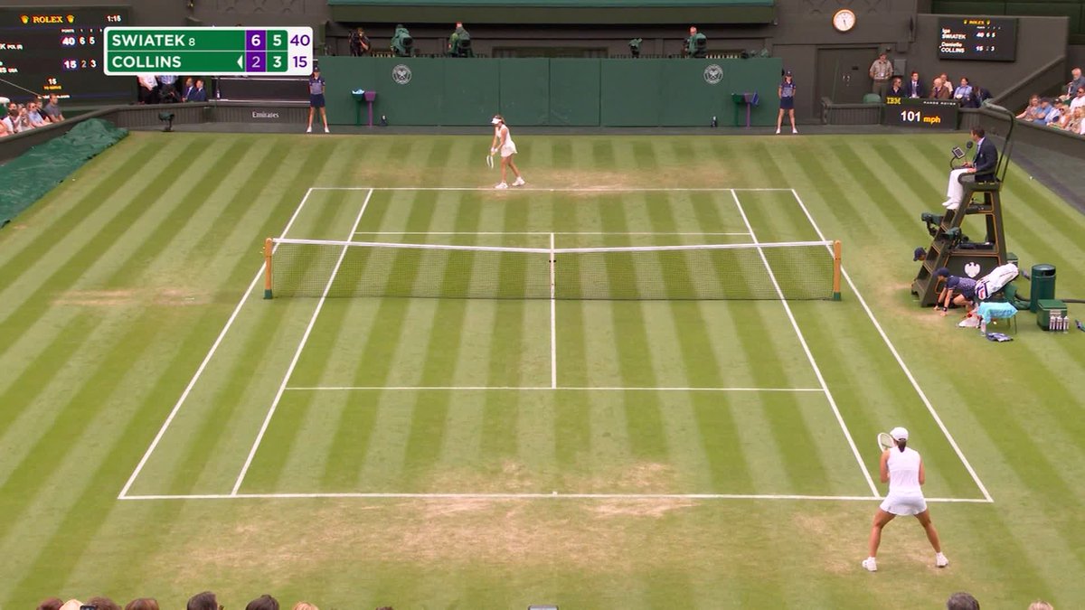 Iga In Charge 💪 Swiatek is through to the fourth round, defeating Danielle Collins 6-2, 6-3 🇵🇱 #Wimbledon