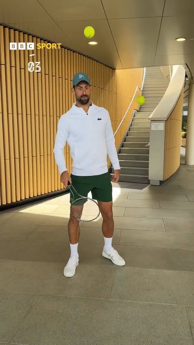 It was all going so well for Novak Djokovic in our One Bounce challenge… 😅 #Wimbledon