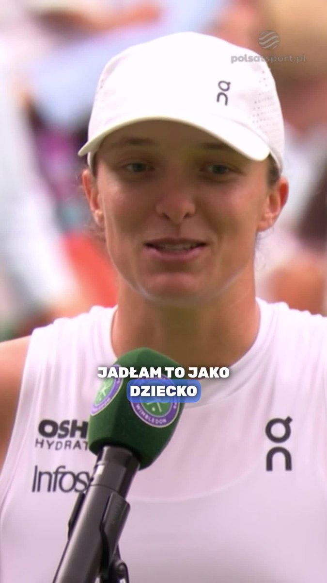 Makaron z truskawkami - lubicie? 👀🍓 Iga Świątek jest na TAK 🫡 #Wimbledon