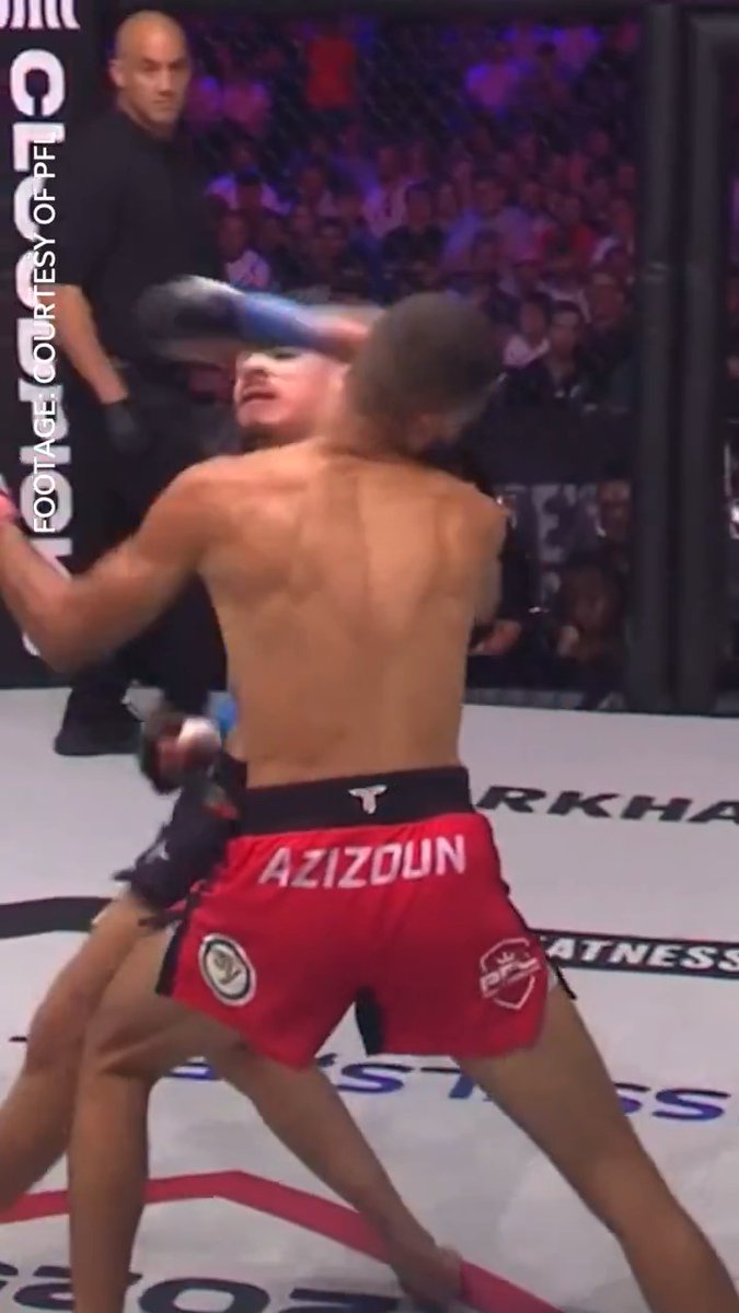 Gustavo Oliveira scores a KO of the Year contender at #PFLBrussels with a sick spinning elbow 😱 🎥 PFL