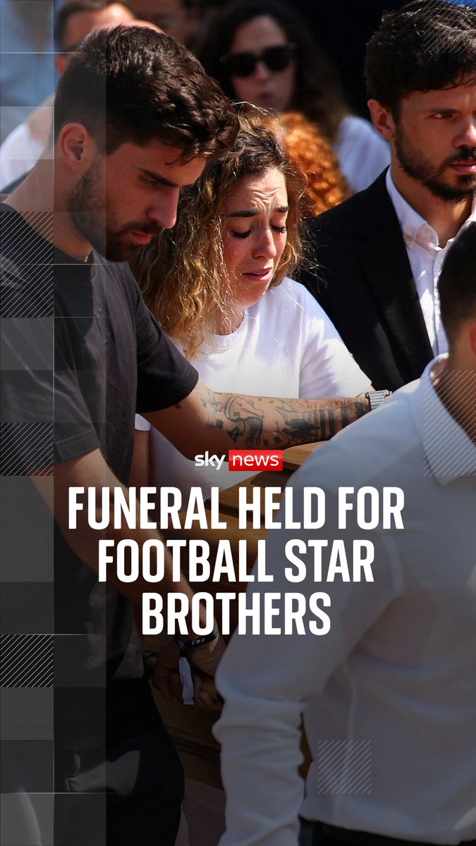Liverpool stars join mourners at funerals for former Reds player Diogo Jota and his brother, Andre Silva