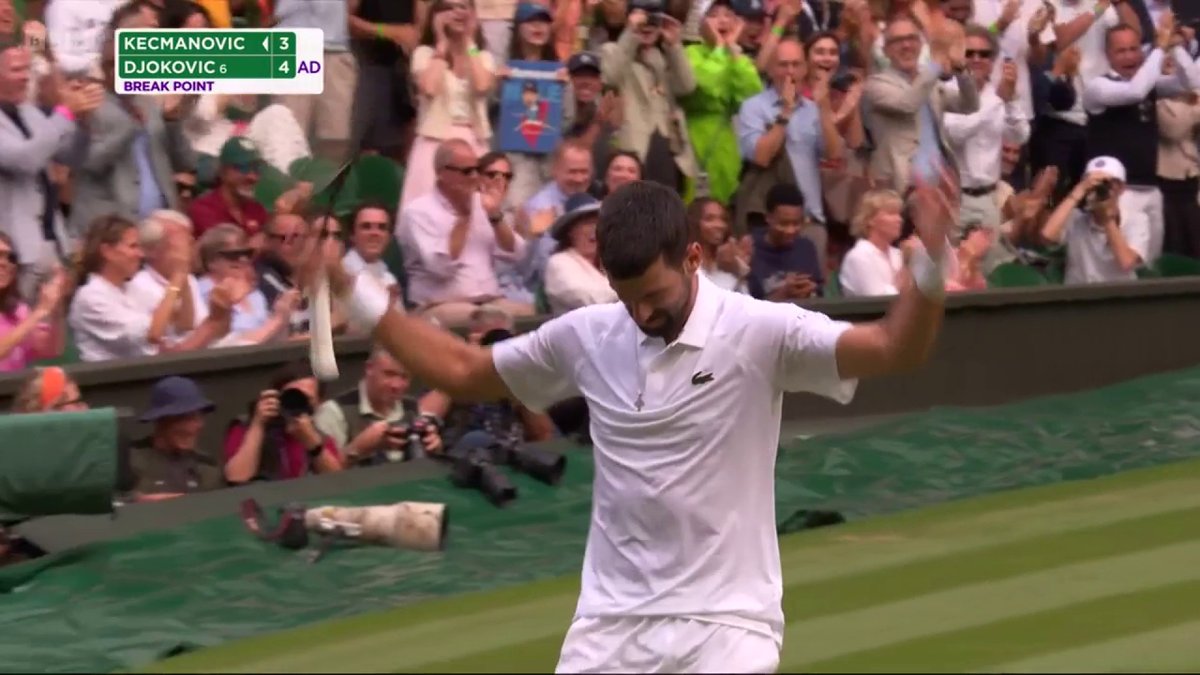"In all his years at Wimbledon, he won't have played many finer rallies than that!" 🤩 Brilliant entertainment on Centre Court 👏👏👏 #Wimbledon