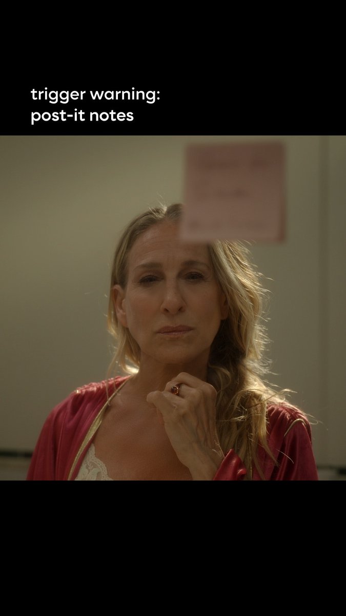 Post-its 🤝 Carrie crashout #SexAndTheCity #AndJustLikeThat