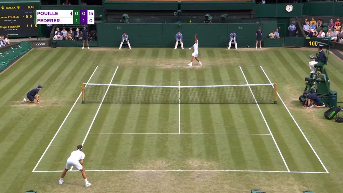 Once upon a time, a man who floated on the grass courts played tennis.