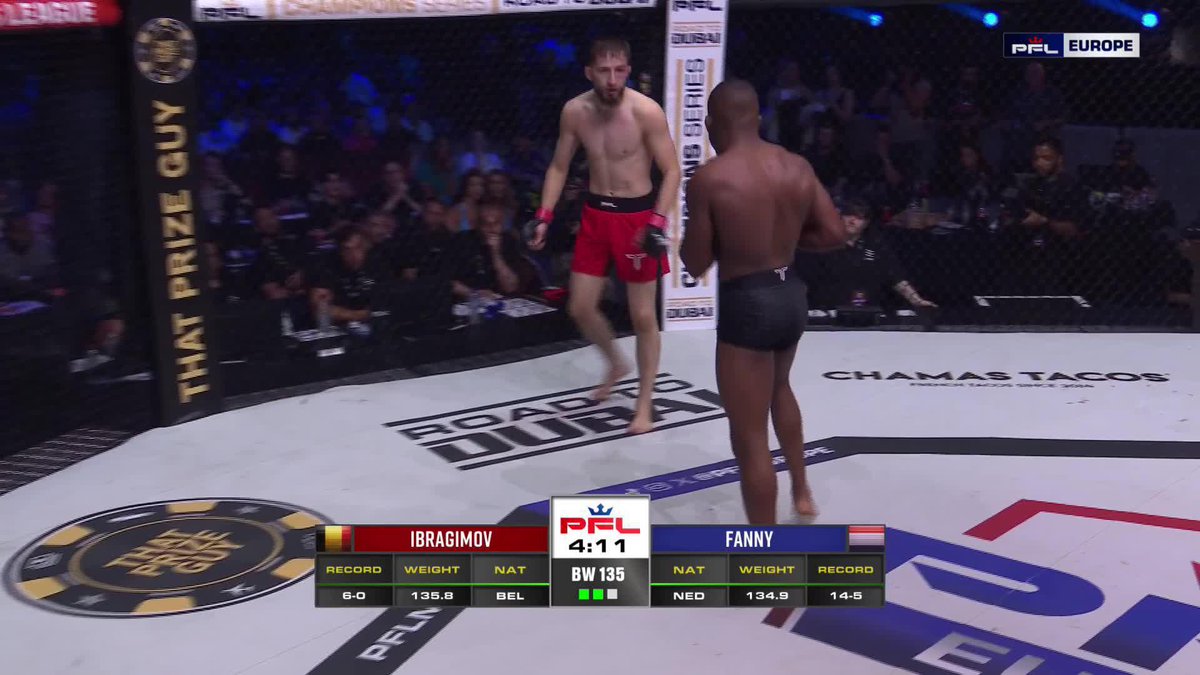 🚨 Movsar Ibragimov 🇧🇪 s’impose face à Gerardo Fanny par soumission au 2eme Round ! #PFLBrussels
