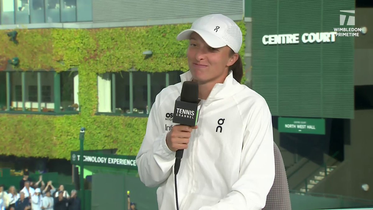 Iga Swiatek spills the tea on the Wimbledon towels ๐ ๐ต #Wimbledon