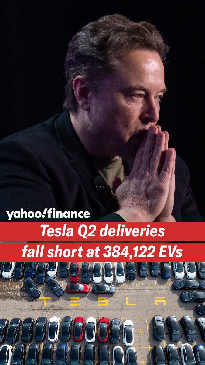 Tesla Q2 deliveries fall short at 384,122 EVs: