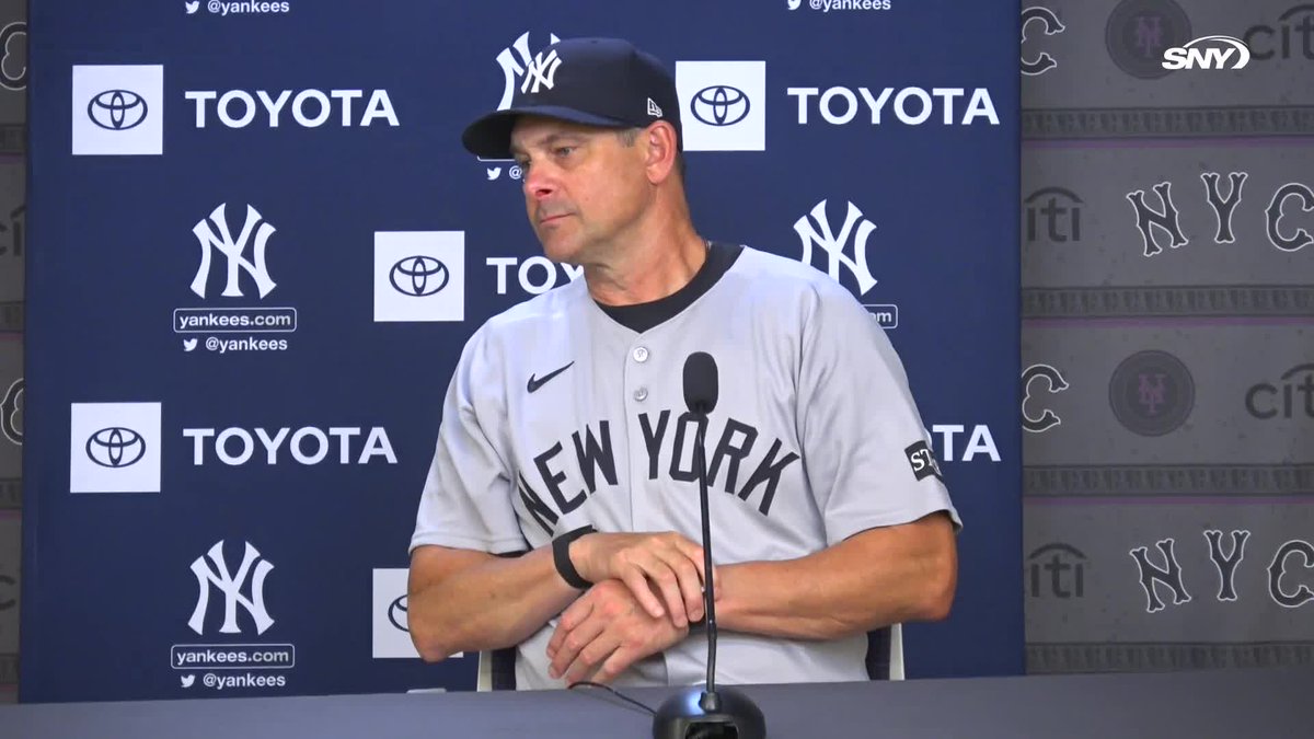 Aaron Boone on his level of frustration with the Yankees' losing streak: "It's been a terrible week.. As corny as it sounds these are the moments that build character within a team"
