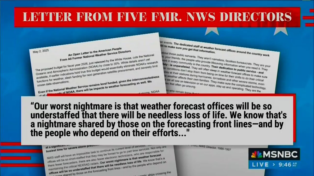 Flashback: Former National Weather Service directors warned Trump’s cuts “could lead to needless loss of life”
