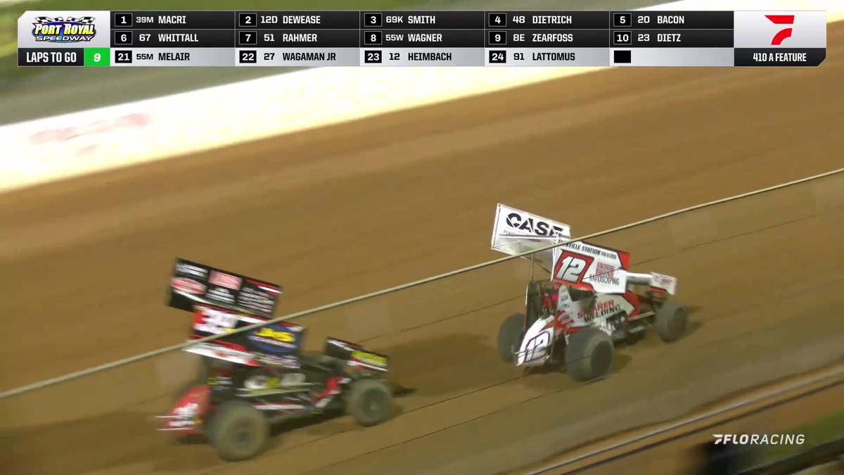 ‼️ Lance Dewease to the lead at Port Royal Speedway #SpeedPalace! PA Speedweek